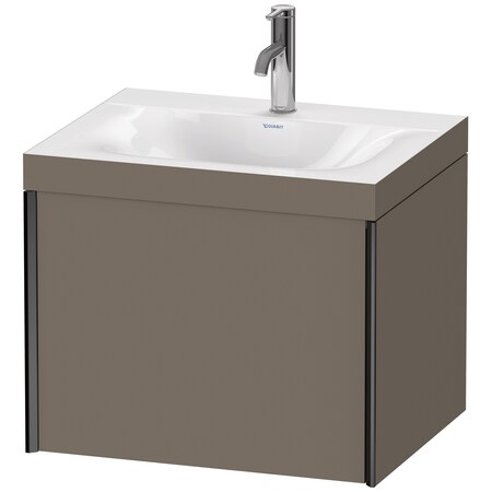 Xviu C-Bonded Wall-Mounted Vanity Flannel Gray Satin Matte